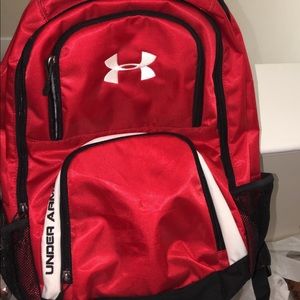 Red Underarmour backpack
